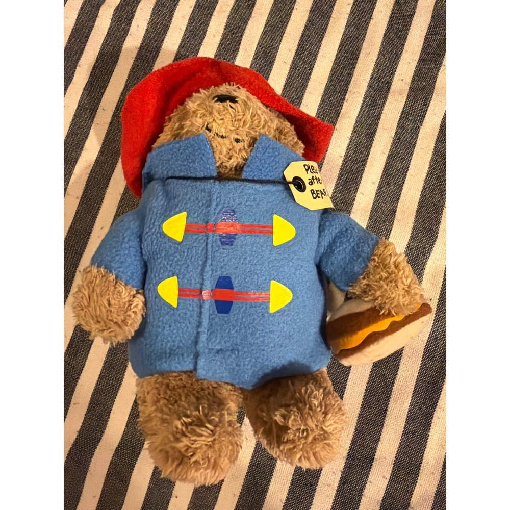 Paddington Bear Plush 2007 Augusta du Bay Blue Coat Red Hat Marmalade Sandwich